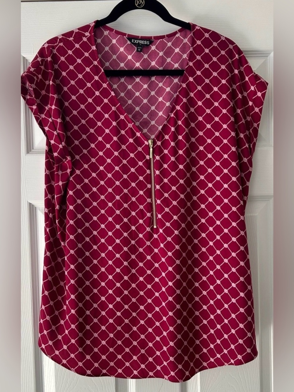 Express half zip womens dress shirt - short sleeves - xl